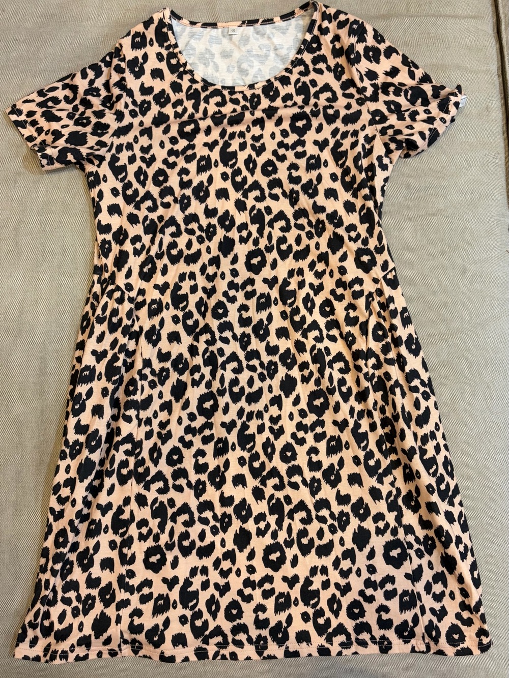 Leopard print t shirt mini dress